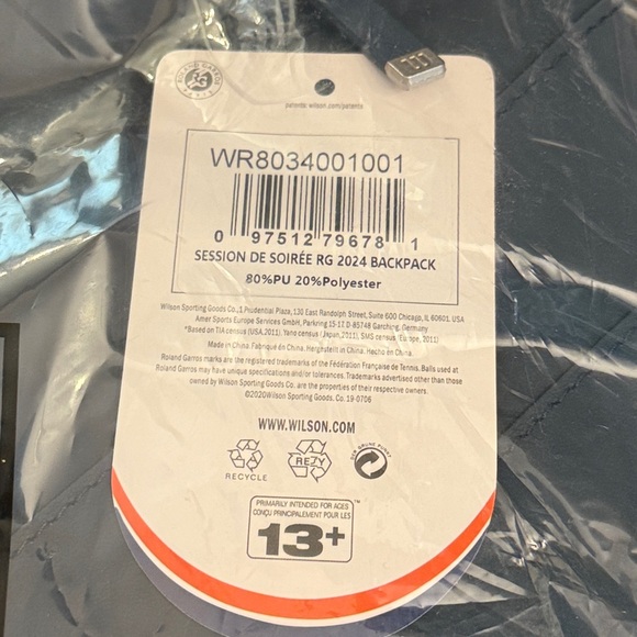 Wilson Roland Garros Session Soiree Backpack - Picture 4 of 6